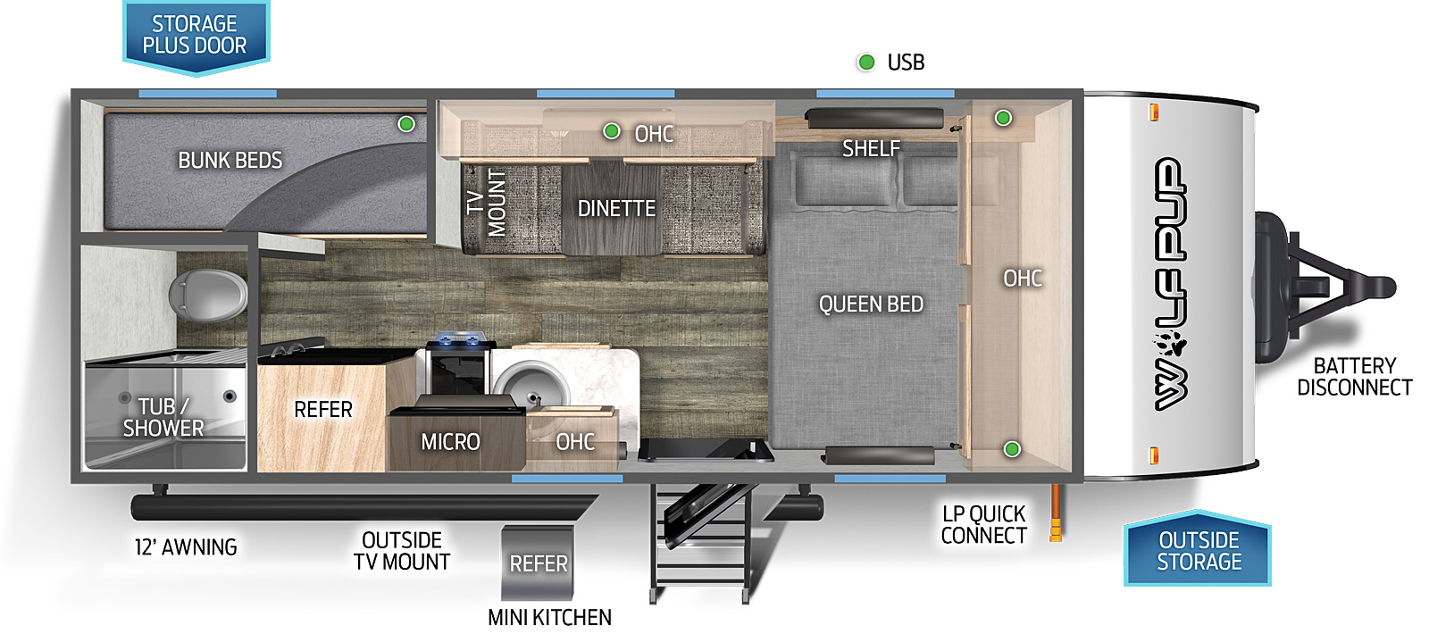 Cherokee Black Label 16BHSWBL Floorplan