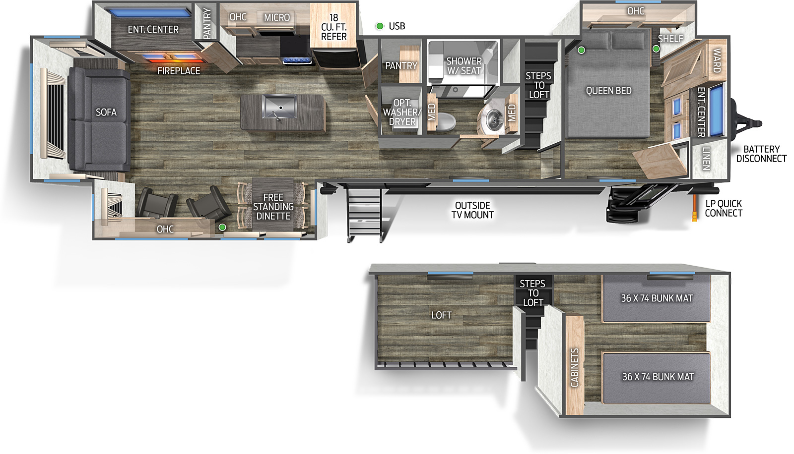 Cherokee Black Label 39DLBL Floorplan