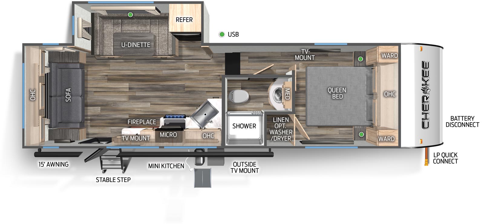 Cherokee Black Label 245TRBL Floorplan