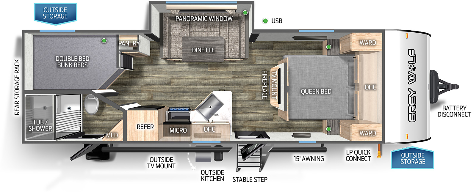 Cherokee Black Label 23DBHBL Floorplan