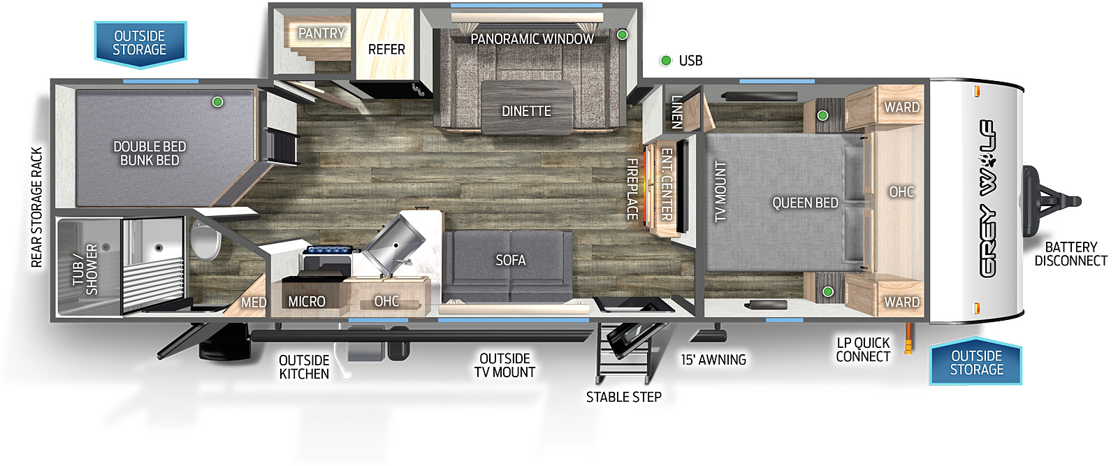 Cherokee Black Label 26BRBBL Floorplan