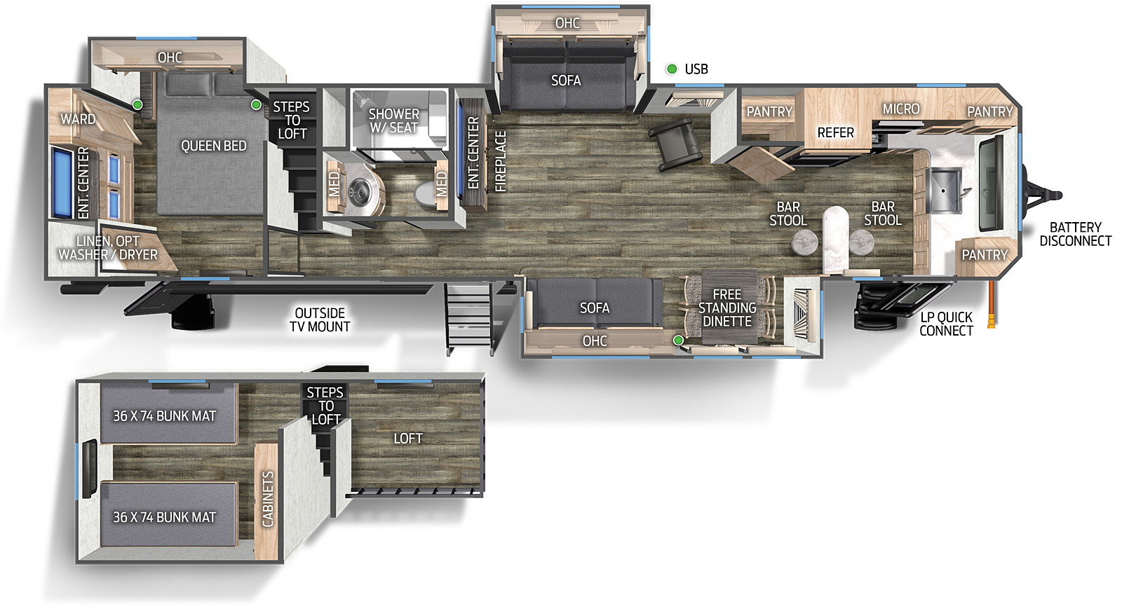 Cherokee Black Label 39LBBL Floorplan